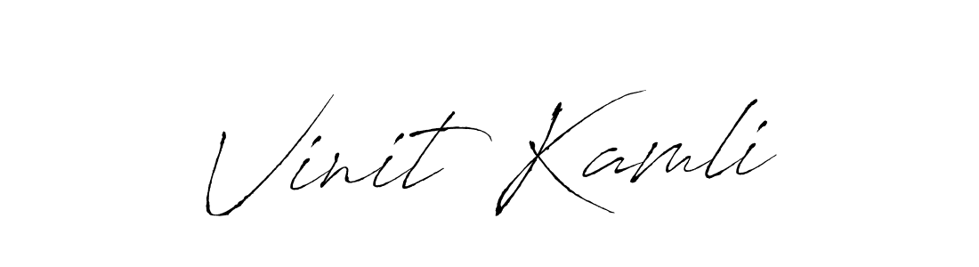 Create a beautiful signature design for name Vinit Kamli. With this signature (Antro_Vectra) fonts, you can make a handwritten signature for free. Vinit Kamli signature style 6 images and pictures png