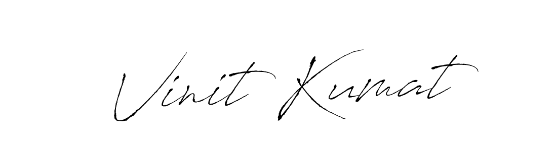 Make a beautiful signature design for name Vinit Kumat. With this signature (Antro_Vectra) style, you can create a handwritten signature for free. Vinit Kumat signature style 6 images and pictures png