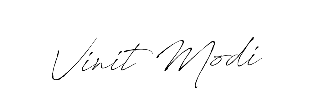 Create a beautiful signature design for name Vinit Modi. With this signature (Antro_Vectra) fonts, you can make a handwritten signature for free. Vinit Modi signature style 6 images and pictures png