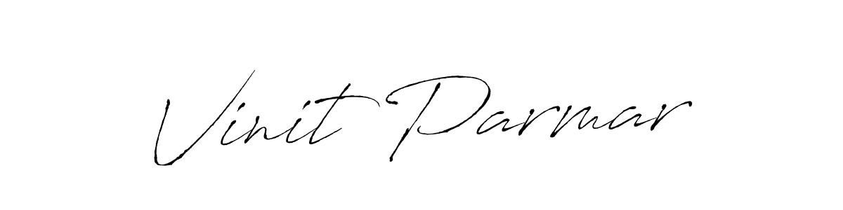 Vinit Parmar stylish signature style. Best Handwritten Sign (Antro_Vectra) for my name. Handwritten Signature Collection Ideas for my name Vinit Parmar. Vinit Parmar signature style 6 images and pictures png