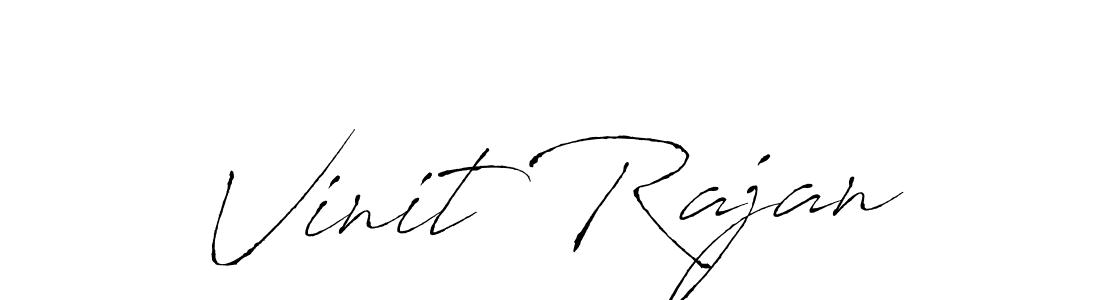 Vinit Rajan stylish signature style. Best Handwritten Sign (Antro_Vectra) for my name. Handwritten Signature Collection Ideas for my name Vinit Rajan. Vinit Rajan signature style 6 images and pictures png