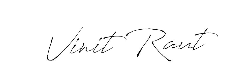 Vinit Raut stylish signature style. Best Handwritten Sign (Antro_Vectra) for my name. Handwritten Signature Collection Ideas for my name Vinit Raut. Vinit Raut signature style 6 images and pictures png