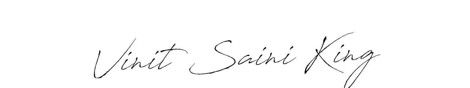 How to make Vinit Saini King signature? Antro_Vectra is a professional autograph style. Create handwritten signature for Vinit Saini King name. Vinit Saini King signature style 6 images and pictures png
