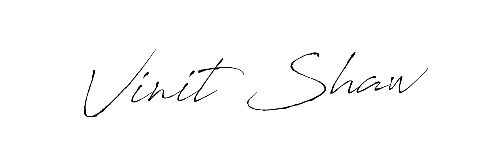 How to make Vinit Shaw signature? Antro_Vectra is a professional autograph style. Create handwritten signature for Vinit Shaw name. Vinit Shaw signature style 6 images and pictures png