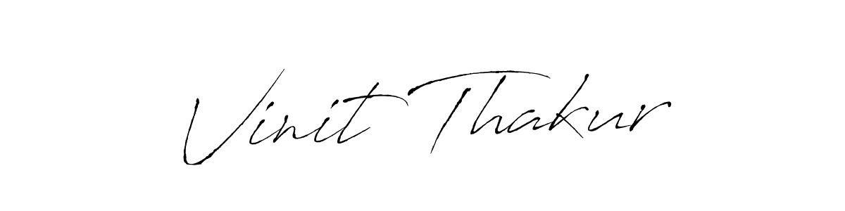 How to make Vinit Thakur signature? Antro_Vectra is a professional autograph style. Create handwritten signature for Vinit Thakur name. Vinit Thakur signature style 6 images and pictures png