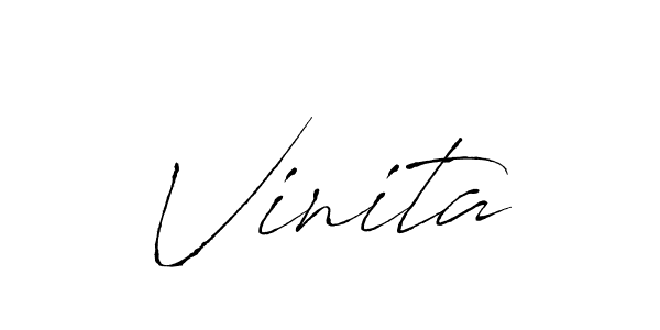 Create a beautiful signature design for name Vinita. With this signature (Antro_Vectra) fonts, you can make a handwritten signature for free. Vinita signature style 6 images and pictures png