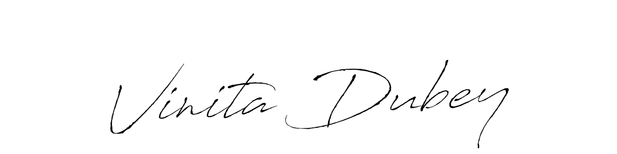 Vinita Dubey stylish signature style. Best Handwritten Sign (Antro_Vectra) for my name. Handwritten Signature Collection Ideas for my name Vinita Dubey. Vinita Dubey signature style 6 images and pictures png