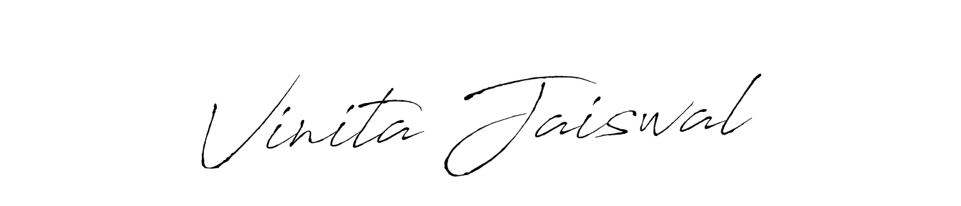 Create a beautiful signature design for name Vinita Jaiswal. With this signature (Antro_Vectra) fonts, you can make a handwritten signature for free. Vinita Jaiswal signature style 6 images and pictures png