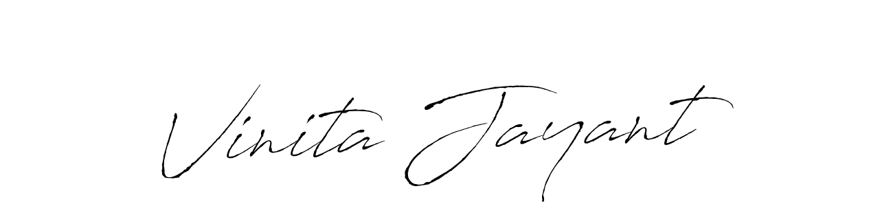 How to make Vinita Jayant signature? Antro_Vectra is a professional autograph style. Create handwritten signature for Vinita Jayant name. Vinita Jayant signature style 6 images and pictures png