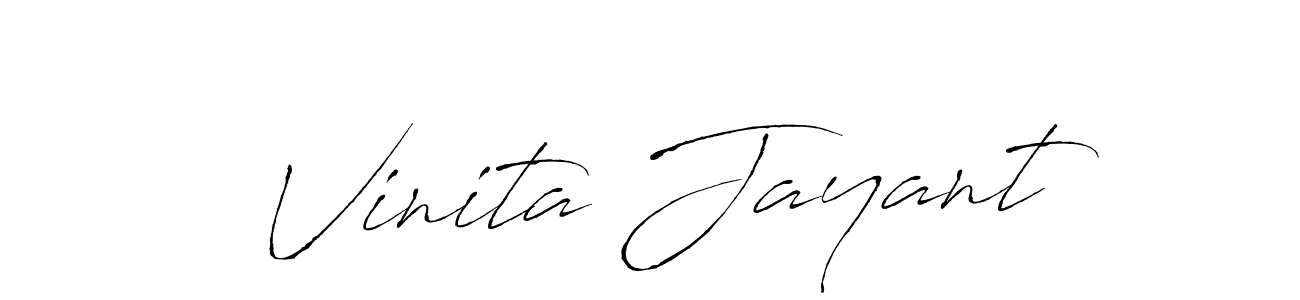 Vinita Jayant stylish signature style. Best Handwritten Sign (Antro_Vectra) for my name. Handwritten Signature Collection Ideas for my name Vinita Jayant. Vinita Jayant signature style 6 images and pictures png