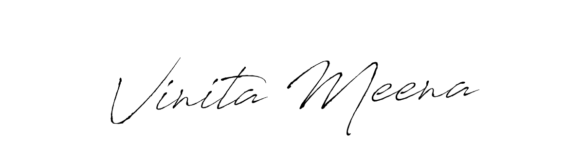 How to make Vinita Meena signature? Antro_Vectra is a professional autograph style. Create handwritten signature for Vinita Meena name. Vinita Meena signature style 6 images and pictures png