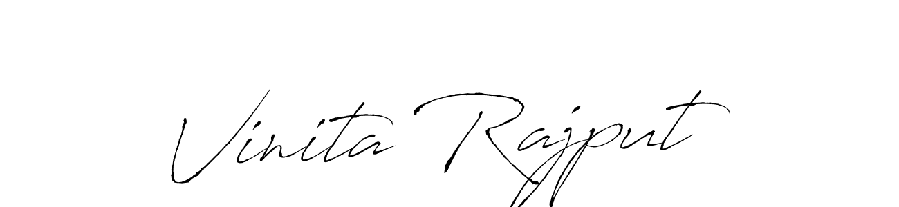 Create a beautiful signature design for name Vinita Rajput. With this signature (Antro_Vectra) fonts, you can make a handwritten signature for free. Vinita Rajput signature style 6 images and pictures png