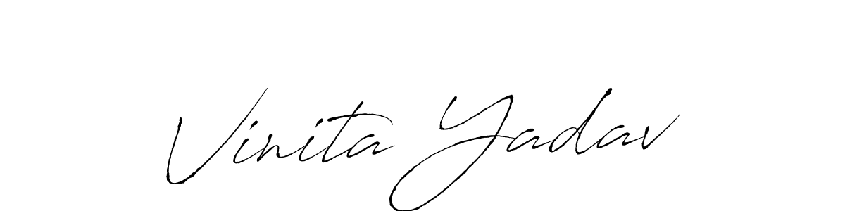 The best way (Antro_Vectra) to make a short signature is to pick only two or three words in your name. The name Vinita Yadav include a total of six letters. For converting this name. Vinita Yadav signature style 6 images and pictures png