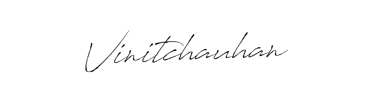 How to make Vinitchauhan signature? Antro_Vectra is a professional autograph style. Create handwritten signature for Vinitchauhan name. Vinitchauhan signature style 6 images and pictures png