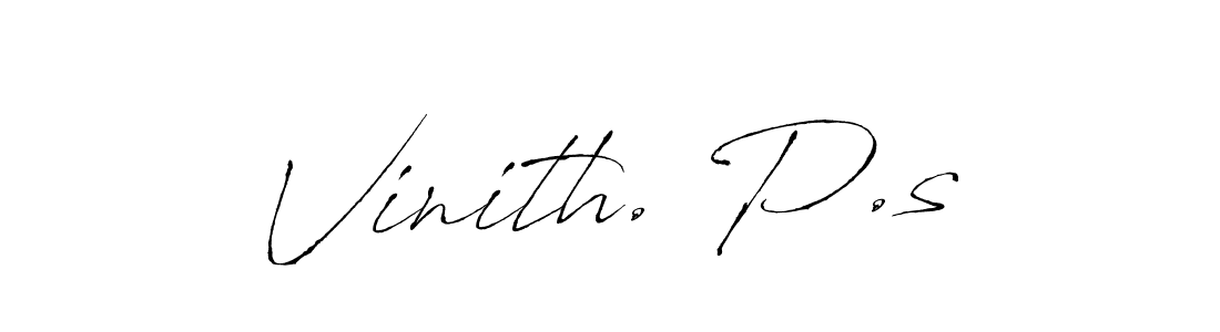 Vinith. P.s stylish signature style. Best Handwritten Sign (Antro_Vectra) for my name. Handwritten Signature Collection Ideas for my name Vinith. P.s. Vinith. P.s signature style 6 images and pictures png