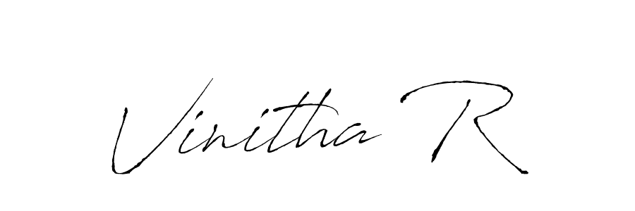 How to make Vinitha R name signature. Use Antro_Vectra style for creating short signs online. This is the latest handwritten sign. Vinitha R signature style 6 images and pictures png