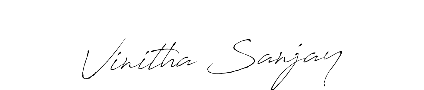 Vinitha Sanjay stylish signature style. Best Handwritten Sign (Antro_Vectra) for my name. Handwritten Signature Collection Ideas for my name Vinitha Sanjay. Vinitha Sanjay signature style 6 images and pictures png