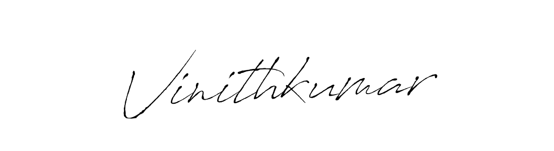 Vinithkumar stylish signature style. Best Handwritten Sign (Antro_Vectra) for my name. Handwritten Signature Collection Ideas for my name Vinithkumar. Vinithkumar signature style 6 images and pictures png