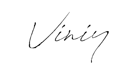 A sleek calligraphic signature for name Viniy utilizing Antro_Vectra styling. Great for adding personal signatures to photos and art. Viniy signature style 6 images and pictures png
