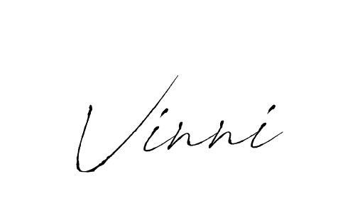 Create a beautiful signature design for name Vinni. With this signature (Antro_Vectra) fonts, you can make a handwritten signature for free. Vinni signature style 6 images and pictures png