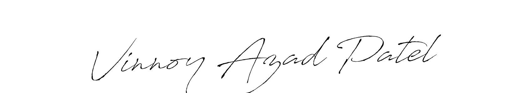 How to make Vinnoy Azad Patel name signature. Use Antro_Vectra style for creating short signs online. This is the latest handwritten sign. Vinnoy Azad Patel signature style 6 images and pictures png