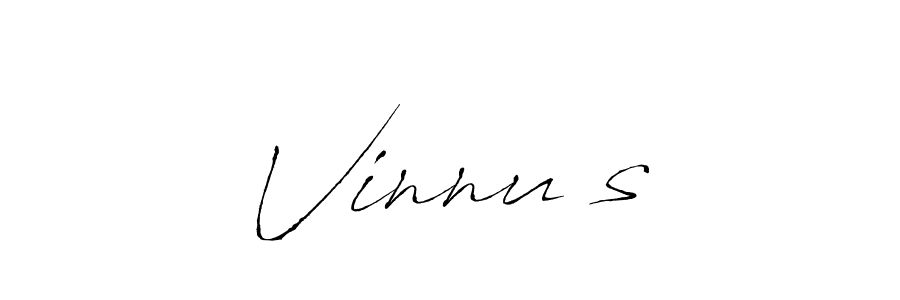 Create a beautiful signature design for name Vinnu’s. With this signature (Antro_Vectra) fonts, you can make a handwritten signature for free. Vinnu’s signature style 6 images and pictures png