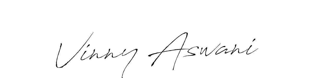 Make a beautiful signature design for name Vinny Aswani. Use this online signature maker to create a handwritten signature for free. Vinny Aswani signature style 6 images and pictures png