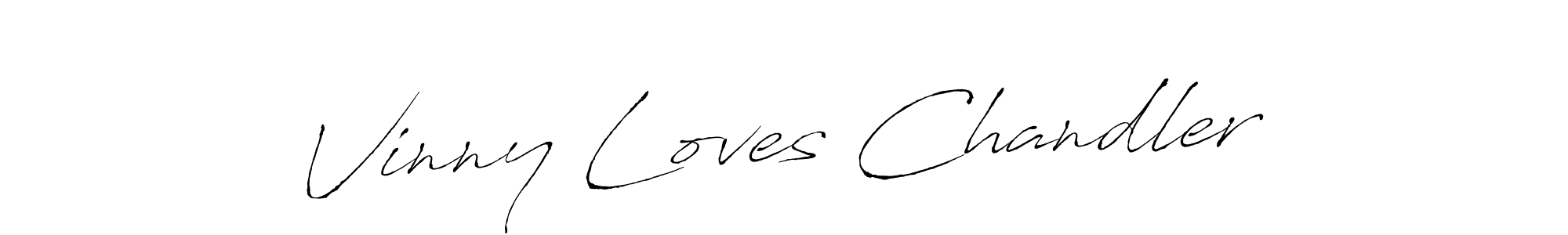 Use a signature maker to create a handwritten signature online. With this signature software, you can design (Antro_Vectra) your own signature for name Vinny Loves Chandler. Vinny Loves Chandler signature style 6 images and pictures png