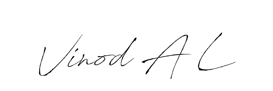 How to make Vinod A L signature? Antro_Vectra is a professional autograph style. Create handwritten signature for Vinod A L name. Vinod A L signature style 6 images and pictures png