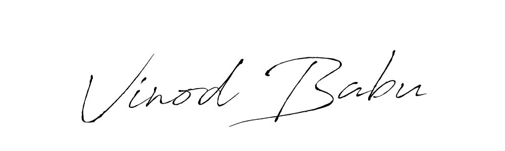 Make a beautiful signature design for name Vinod Babu. With this signature (Antro_Vectra) style, you can create a handwritten signature for free. Vinod Babu signature style 6 images and pictures png
