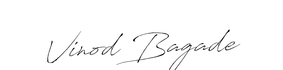 Design your own signature with our free online signature maker. With this signature software, you can create a handwritten (Antro_Vectra) signature for name Vinod Bagade. Vinod Bagade signature style 6 images and pictures png