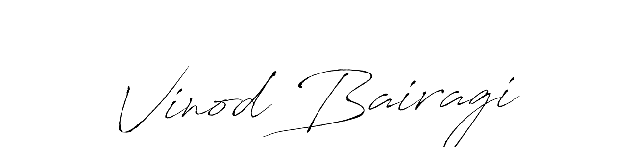 Create a beautiful signature design for name Vinod Bairagi. With this signature (Antro_Vectra) fonts, you can make a handwritten signature for free. Vinod Bairagi signature style 6 images and pictures png