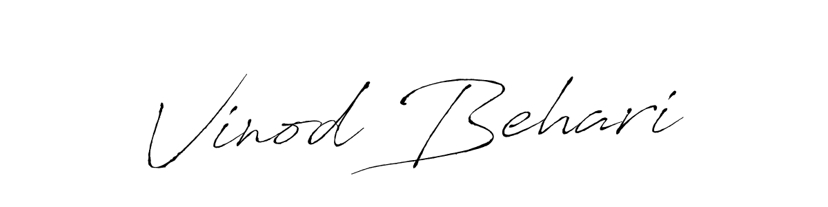 Vinod Behari stylish signature style. Best Handwritten Sign (Antro_Vectra) for my name. Handwritten Signature Collection Ideas for my name Vinod Behari. Vinod Behari signature style 6 images and pictures png