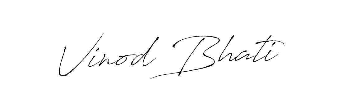 Make a beautiful signature design for name Vinod Bhati. With this signature (Antro_Vectra) style, you can create a handwritten signature for free. Vinod Bhati signature style 6 images and pictures png