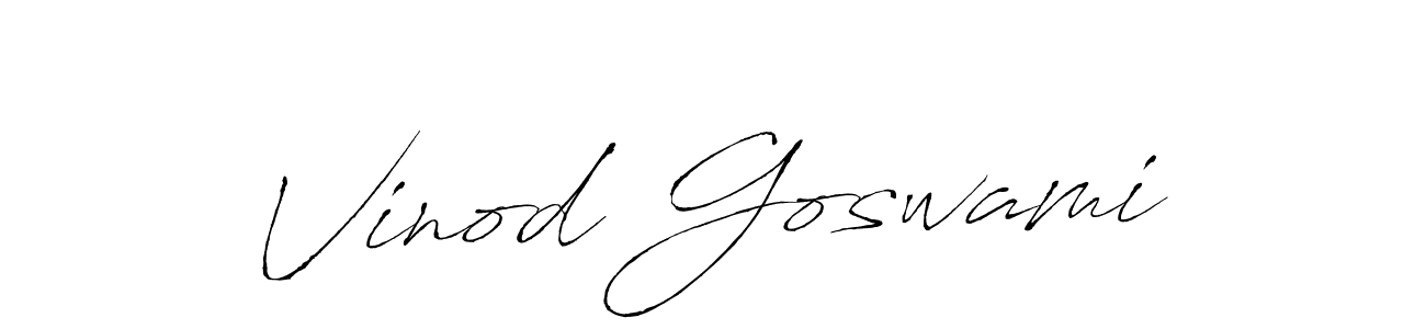 Create a beautiful signature design for name Vinod Goswami. With this signature (Antro_Vectra) fonts, you can make a handwritten signature for free. Vinod Goswami signature style 6 images and pictures png