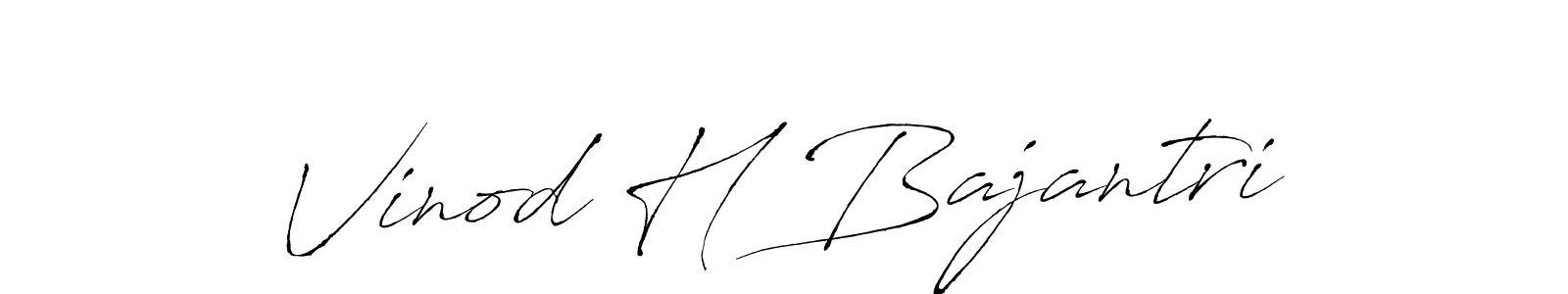 Make a beautiful signature design for name Vinod H Bajantri. Use this online signature maker to create a handwritten signature for free. Vinod H Bajantri signature style 6 images and pictures png