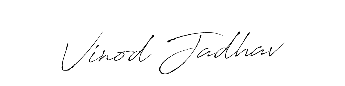 Design your own signature with our free online signature maker. With this signature software, you can create a handwritten (Antro_Vectra) signature for name Vinod Jadhav. Vinod Jadhav signature style 6 images and pictures png