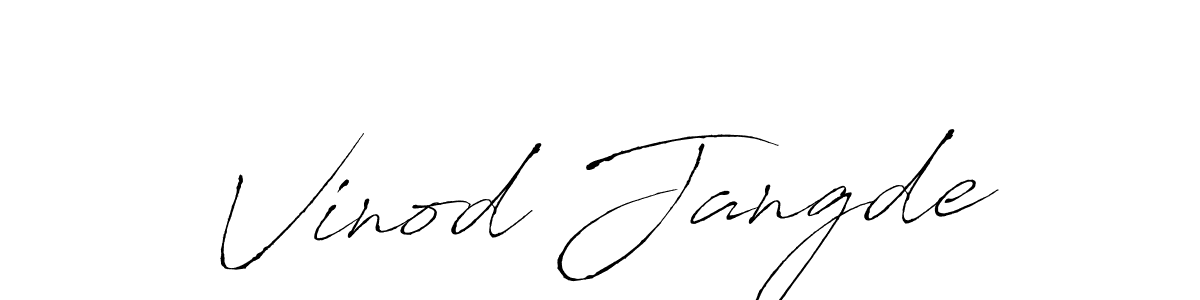 Make a beautiful signature design for name Vinod Jangde. With this signature (Antro_Vectra) style, you can create a handwritten signature for free. Vinod Jangde signature style 6 images and pictures png