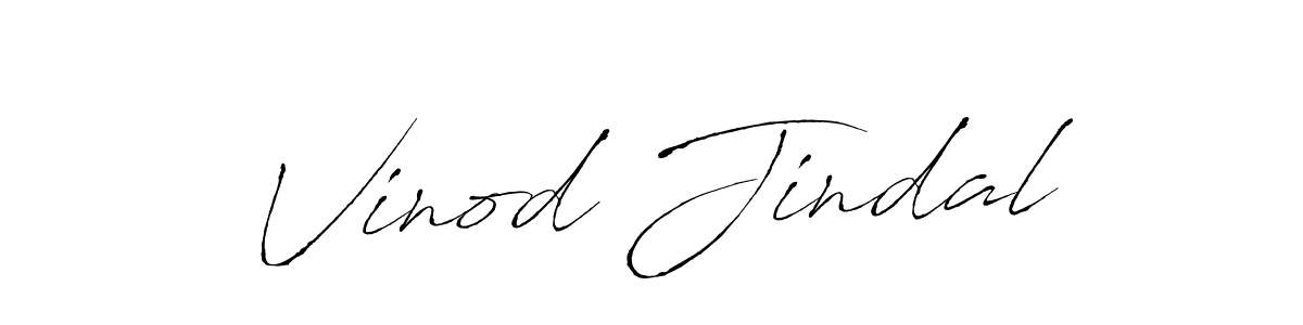 Make a beautiful signature design for name Vinod Jindal. With this signature (Antro_Vectra) style, you can create a handwritten signature for free. Vinod Jindal signature style 6 images and pictures png
