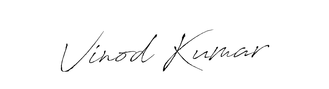 Design your own signature with our free online signature maker. With this signature software, you can create a handwritten (Antro_Vectra) signature for name Vinod Kumar. Vinod Kumar signature style 6 images and pictures png