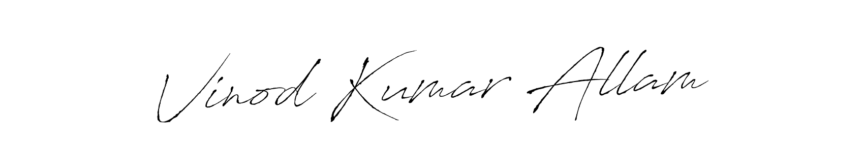 Vinod Kumar Allam stylish signature style. Best Handwritten Sign (Antro_Vectra) for my name. Handwritten Signature Collection Ideas for my name Vinod Kumar Allam. Vinod Kumar Allam signature style 6 images and pictures png