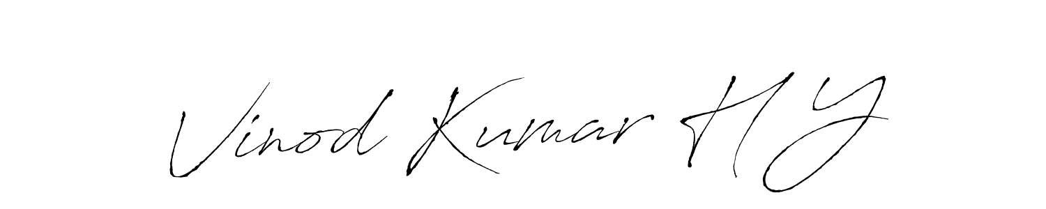 Make a beautiful signature design for name Vinod Kumar H Y. With this signature (Antro_Vectra) style, you can create a handwritten signature for free. Vinod Kumar H Y signature style 6 images and pictures png