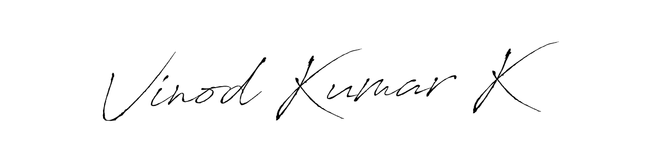 This is the best signature style for the Vinod Kumar K name. Also you like these signature font (Antro_Vectra). Mix name signature. Vinod Kumar K signature style 6 images and pictures png