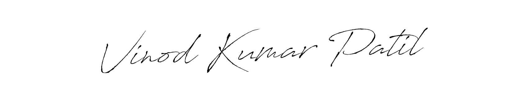 Make a beautiful signature design for name Vinod Kumar Patil. With this signature (Antro_Vectra) style, you can create a handwritten signature for free. Vinod Kumar Patil signature style 6 images and pictures png