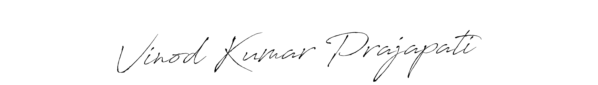Create a beautiful signature design for name Vinod Kumar Prajapati. With this signature (Antro_Vectra) fonts, you can make a handwritten signature for free. Vinod Kumar Prajapati signature style 6 images and pictures png