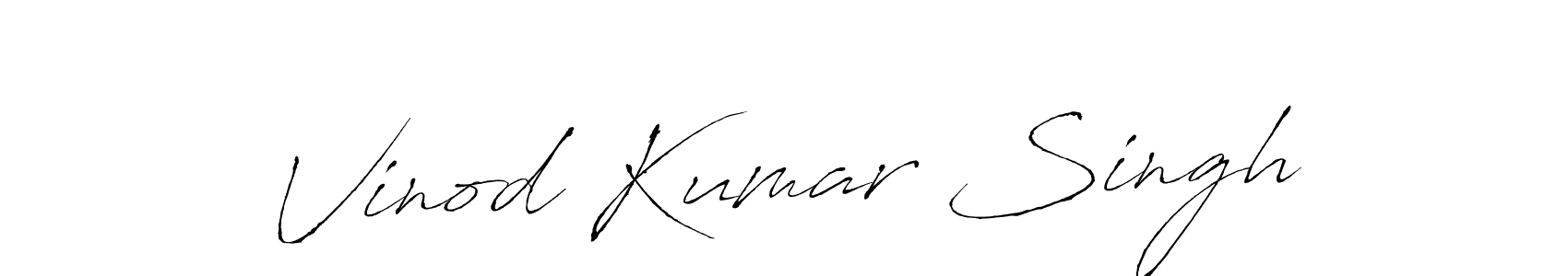 Create a beautiful signature design for name Vinod Kumar Singh. With this signature (Antro_Vectra) fonts, you can make a handwritten signature for free. Vinod Kumar Singh signature style 6 images and pictures png