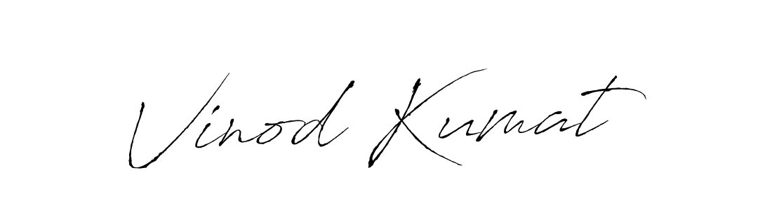 Make a beautiful signature design for name Vinod Kumat. Use this online signature maker to create a handwritten signature for free. Vinod Kumat signature style 6 images and pictures png