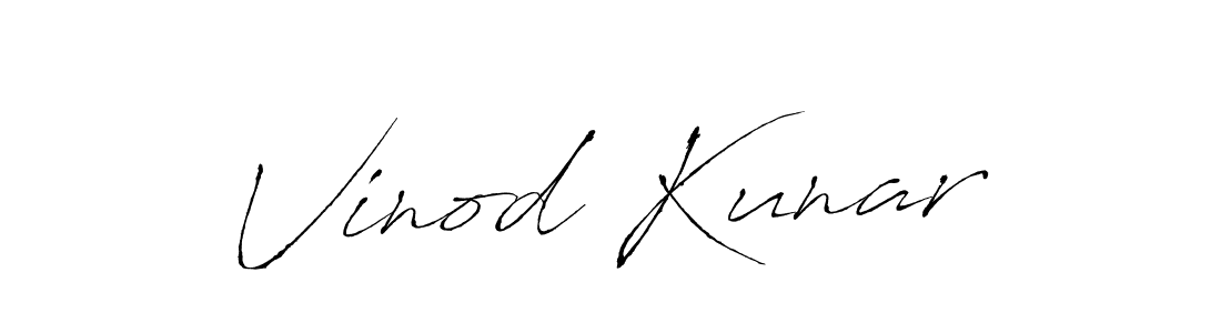 You should practise on your own different ways (Antro_Vectra) to write your name (Vinod Kunar) in signature. don't let someone else do it for you. Vinod Kunar signature style 6 images and pictures png