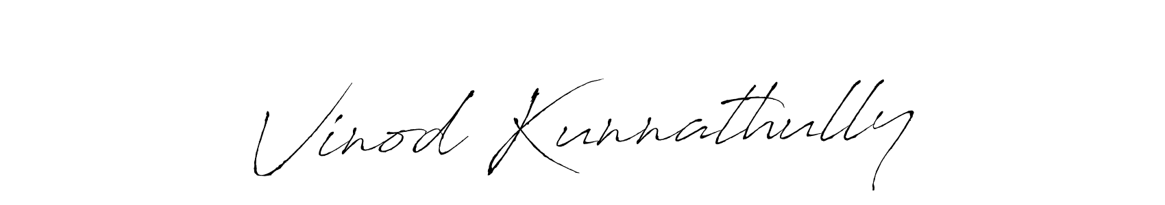 This is the best signature style for the Vinod Kunnathully name. Also you like these signature font (Antro_Vectra). Mix name signature. Vinod Kunnathully signature style 6 images and pictures png