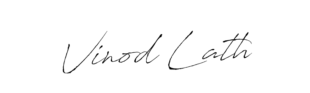 Use a signature maker to create a handwritten signature online. With this signature software, you can design (Antro_Vectra) your own signature for name Vinod Lath. Vinod Lath signature style 6 images and pictures png